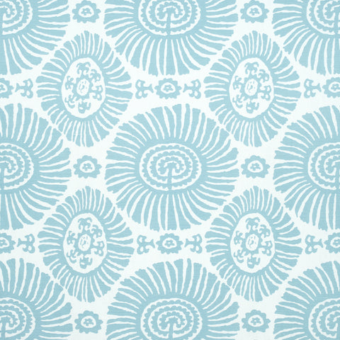 Solis Spa Blue Fabric - F910084 - Thibaut Fabric