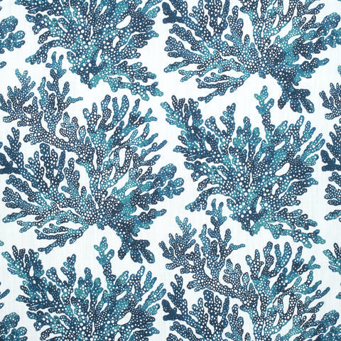 Marine Coral Navy Fabric - F910124 - Thibaut Fabric