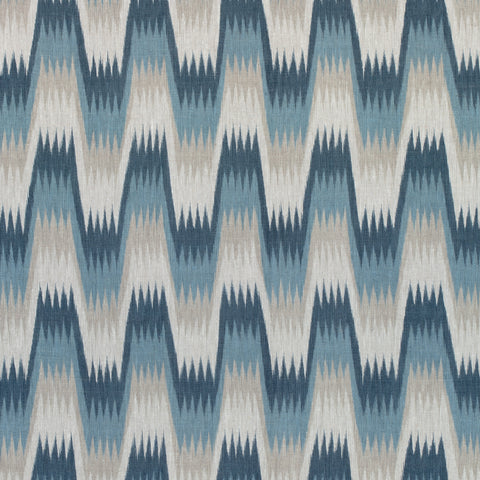 Stockholm Chevron Slate Blue Fabric - F910241 - Thibaut Fabric