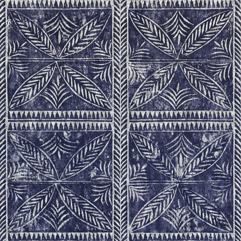 Timbuktu Navy Fabric - F910253 - Thibaut Fabric