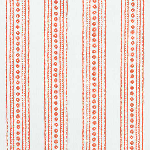 New Haven Stripe Coral Fabric - F910606 - Thibaut Fabric