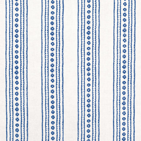 New Haven Stripe Navy Fabric - F910608 - Thibaut Fabric
