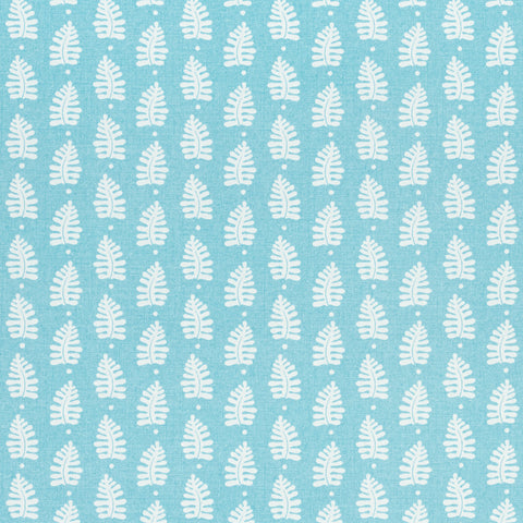Ferndale Turquoise Fabric - F910653 - Thibaut Fabric