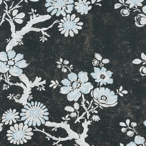 Claudette Charcoal Fabric - F910814 - Thibaut Fabric