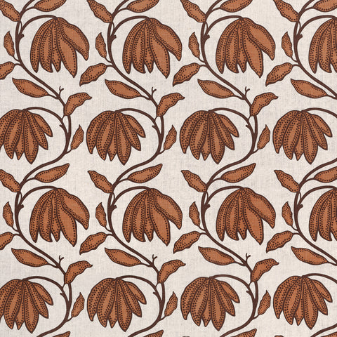 Desert Flower Ochre Fabric - F912006 - Thibaut Fabric