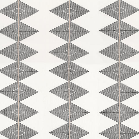 Reflection Basalt Black Fabric - F912015 - Thibaut Fabric