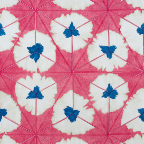Sunburst Pink and Blue Fabric - F913087 - Thibaut Fabric