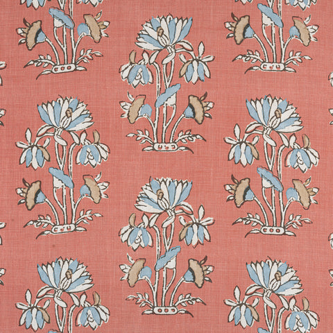 Lily Flower Coral Fabric - F913205 - Thibaut Fabric