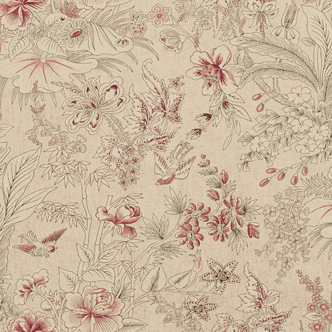 Rosalind Beige Fabric - F913601 - Thibaut Fabric