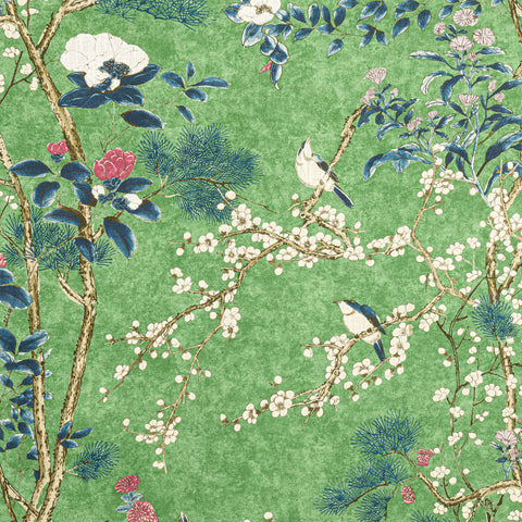 Katsura Emerald Fabric - F913623 - Thibaut Fabric