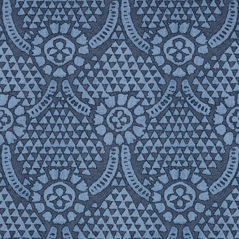 Chamomile Navy Fabric - F914315 - Thibaut Fabric