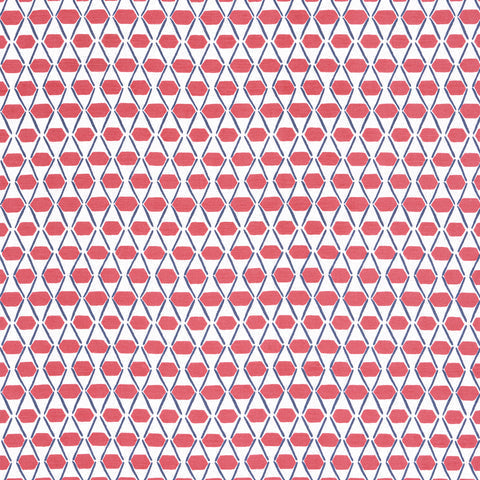Denver Pink and Blue Fabric - F914325 - Thibaut Fabric