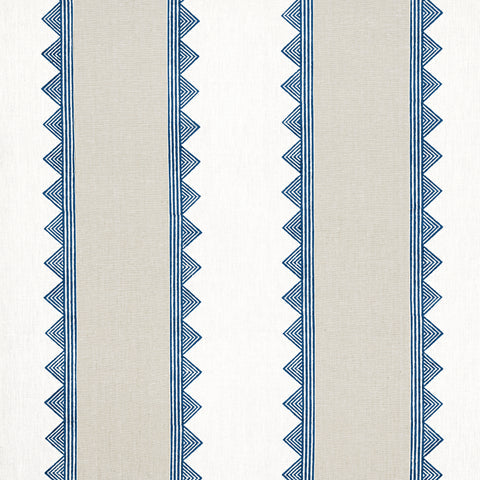 Kismet Stripe Navy Fabric - F916226 - Thibaut Fabric