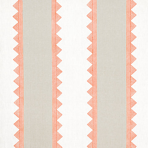 Kismet Stripe Coral Fabric - F916231 - Thibaut Fabric