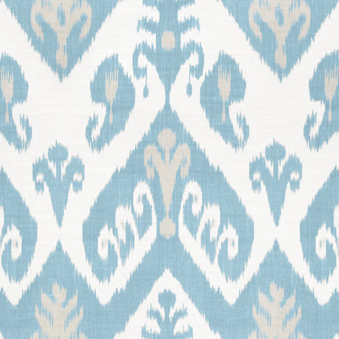 Indies Ikat French Blue Fabric - F916248 - Thibaut Fabric