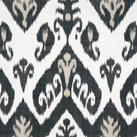 Indies Ikat Black Fabric - F916250 - Thibaut Fabric