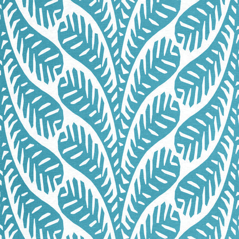 Ginger Turquoise Fabric - F920833 - Thibaut Fabric