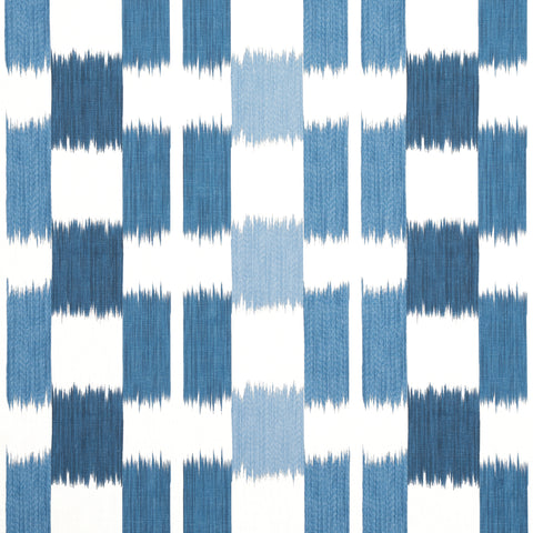 Kasuri Blue and White Fabric - F920835 - Thibaut Fabric