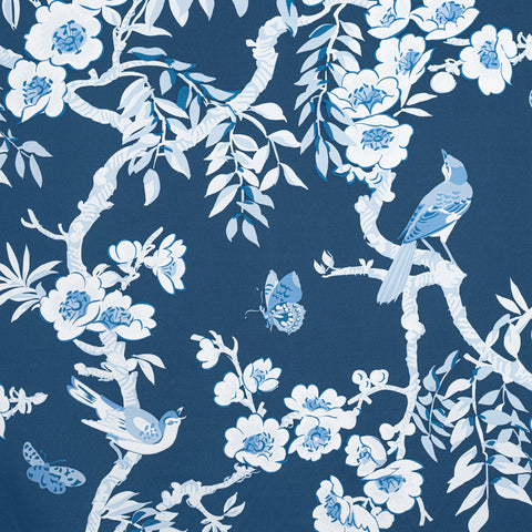 Yukio Navy and White Fabric - F920844 - Thibaut Fabric