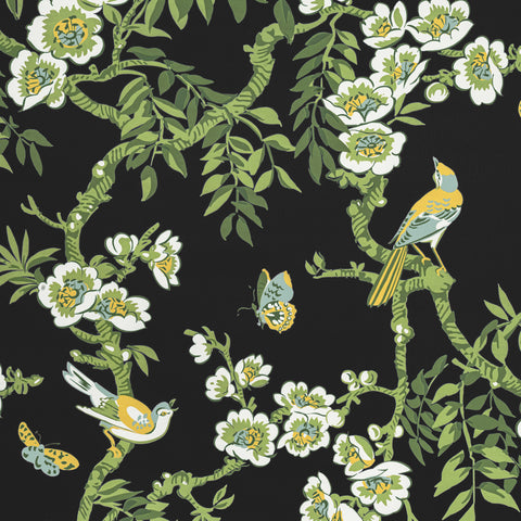 Yukio Black Fabric - F920845 - Thibaut Fabric
