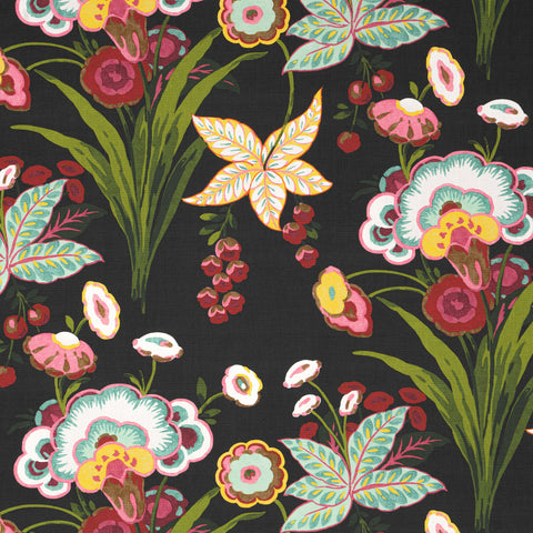 Pasadena Black Fabric - F920853 - Thibaut Fabric