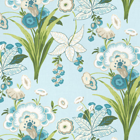 Pasadena Spa Blue Fabric - F920855 - Thibaut Fabric
