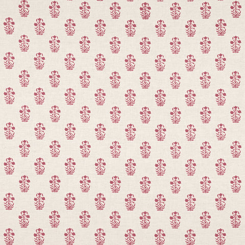 Corwin Raspberry on Natural Fabric - F936406 - Thibaut Fabric