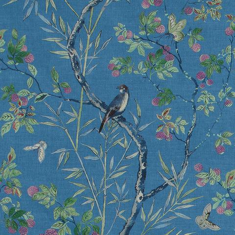 Claire Navy Fabric - F942008 - Thibaut Fabric
