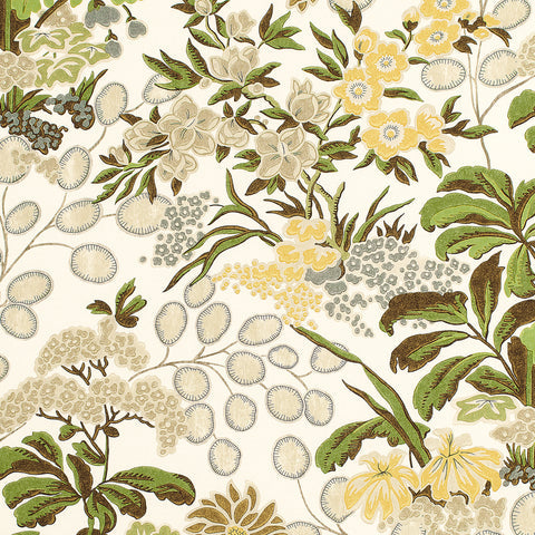 Meadow Green Fabric - F942035 - Thibaut Fabric