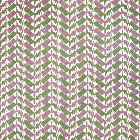 Melrose Check Lavender and Green Fabric - F945005 - Thibaut Fabric