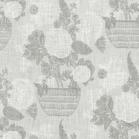 Tullamore Grey Fabric - F972589 - Thibaut Fabric