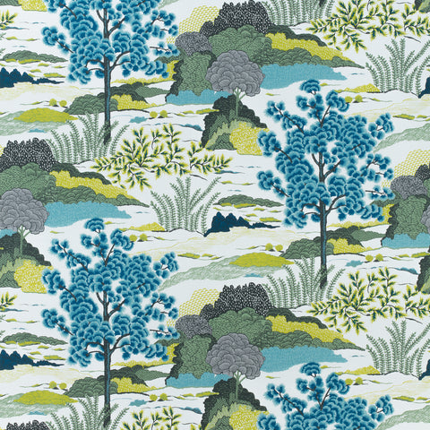 Daintree Bluemoon Fabric - F985040 - Thibaut Fabric