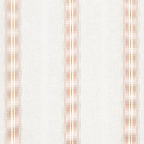 Stanley Stripe Pink Lemonade Fabric - FWW7160 - Thibaut Fabric