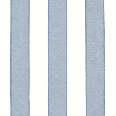 Intaglio Stripe Oxford Blue Fabric - FWW81745 - Thibaut Fabric