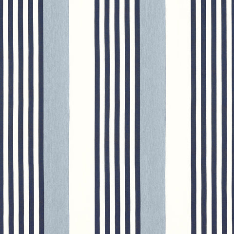 Riviera Stripe Oxford Blue and Navy Fabric - FWW81768 - Thibaut Fabric