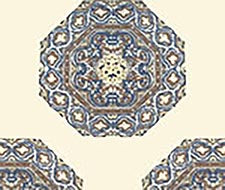 Home Couture - Medallion - HC1700W-04WP - Brown Navy