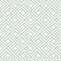 T42050 | French Lattice, Spa Blue - Thibaut Wallpaper