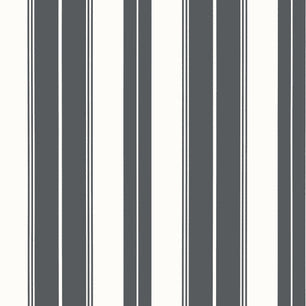 NORFOLK STRIPE - Charcoal Black - Thibaut - T44050 - STRIPES & CHECKS RESOURCE