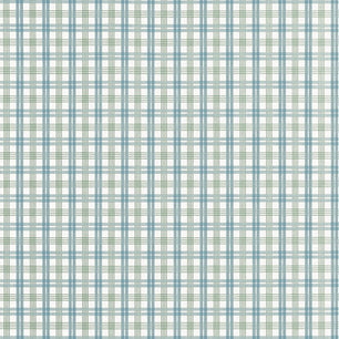 HUNTLEY PLAID - Peacock Blue and Green - Thibaut - T44055 - STRIPES & CHECKS RESOURCE