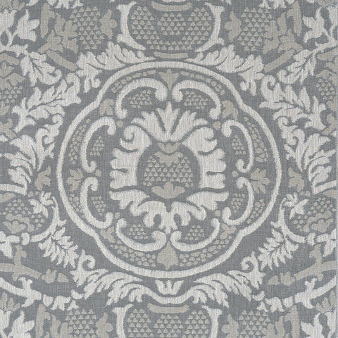 Earl Damask Charcoal Fabric - W710840 - Thibaut Fabric