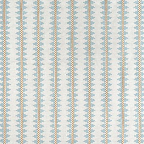 Reno Stripe Embroidery Spa Blue Fabric - W713241 - Thibaut Fabric