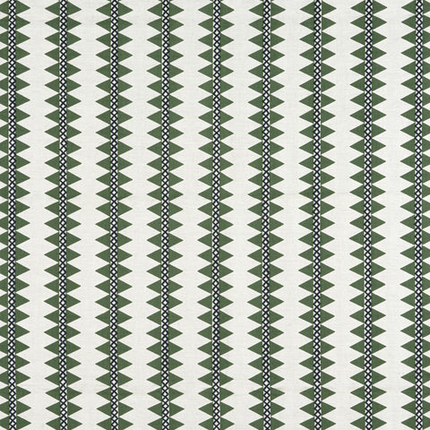 Reno Stripe Embroidery Green Fabric - W713242 - Thibaut Fabric