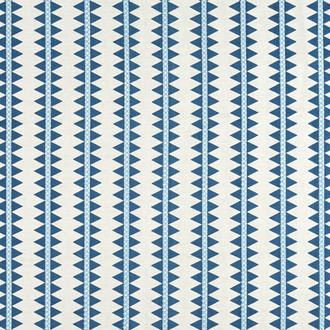 Reno Stripe Embroidery Navy Fabric - W713244 - Thibaut Fabric