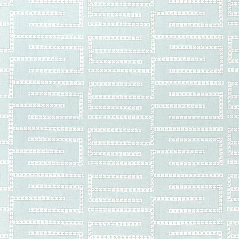 Architect Embroidery Mist Fabric - W713629 - Thibaut Fabric