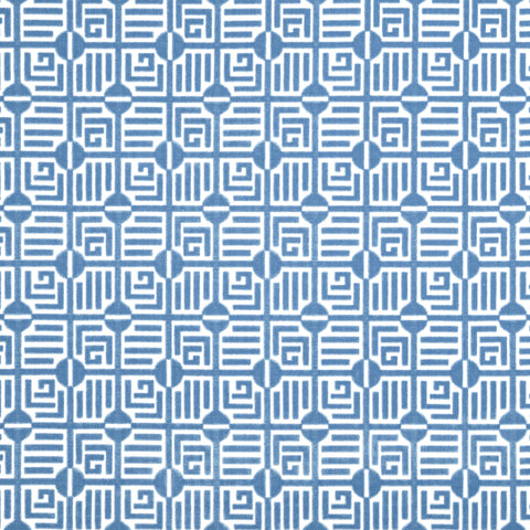 Labyrinth Velvet Blue Fabric - W713642 - Thibaut Fabric