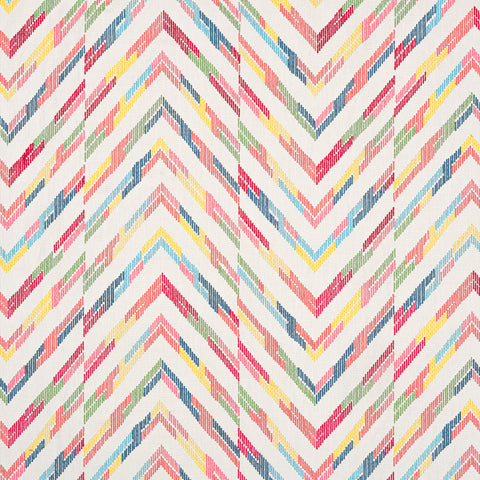 Hamilton Embroidery Multi on Cream Fabric - W714343 - Thibaut Fabric