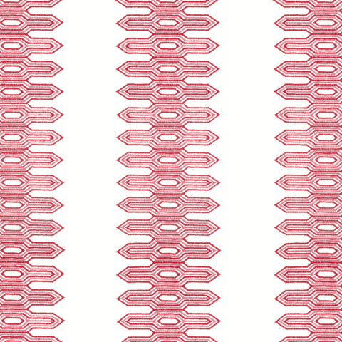 Nola Stripe Embroidery Pink Fabric - W720812 - Thibaut Fabric