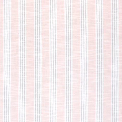 Southport Stripe Blush and Mushroom Fabric - W73482 - Thibaut Fabric