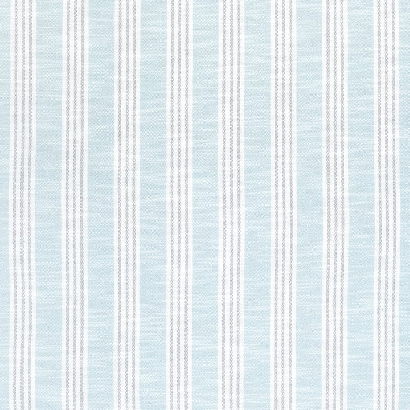 Southport Stripe Seafoam and Grey Fabric - W73483 - Thibaut Fabric