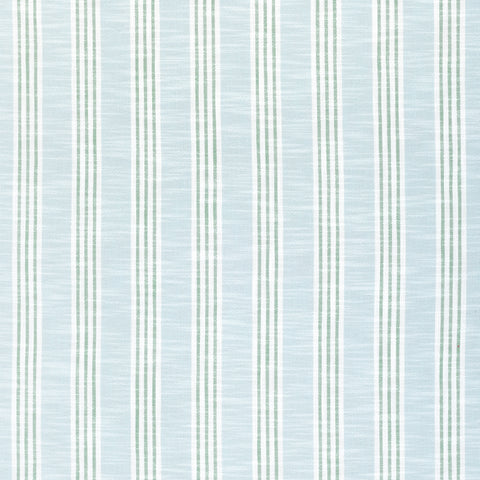 Southport Stripe Seafoam and Kelly Green Fabric - W73485 - Thibaut Fabric